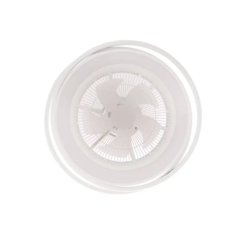 Ventilador de techo Andrea LED 45w 3CCT acabado blanco estilo moderno plafón ventilador motor DC 59cm Ø