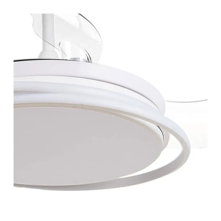 Ventilador de techo Antila blanco LED 60w 3CCT acabado blanco estilo moderno aspas plegables motor DC 106cm Ø
