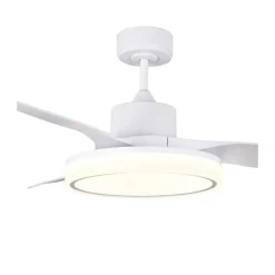 Ventilador de techo Aran Blanco LED 36w 3CCT acabado blanco estilo moderno motor DC 127cm Ø