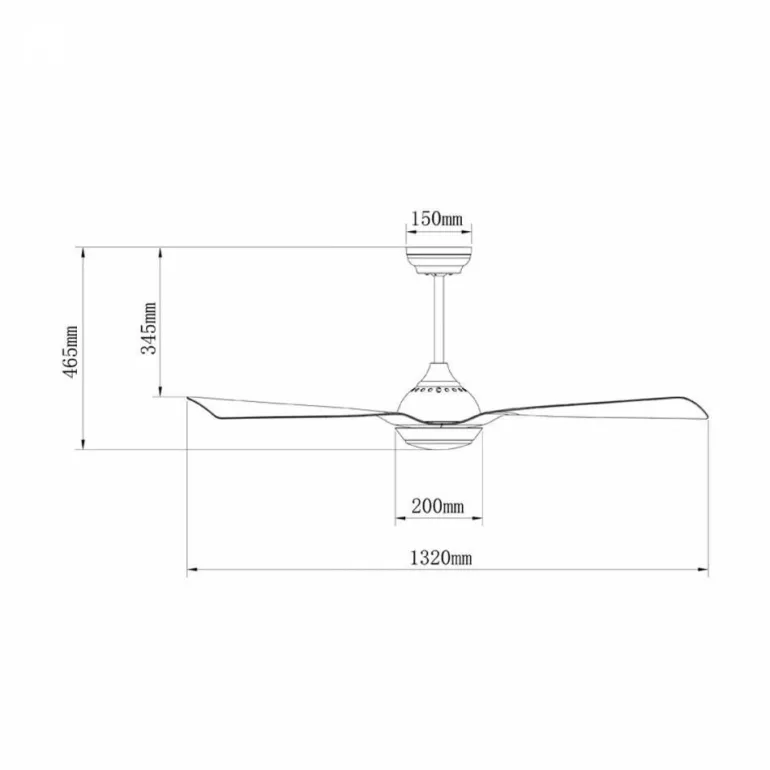 Ventilador de techo Bali LED 12w 4000K acabado negro aspas de madera estilo moderno motor DC 132cm Ø