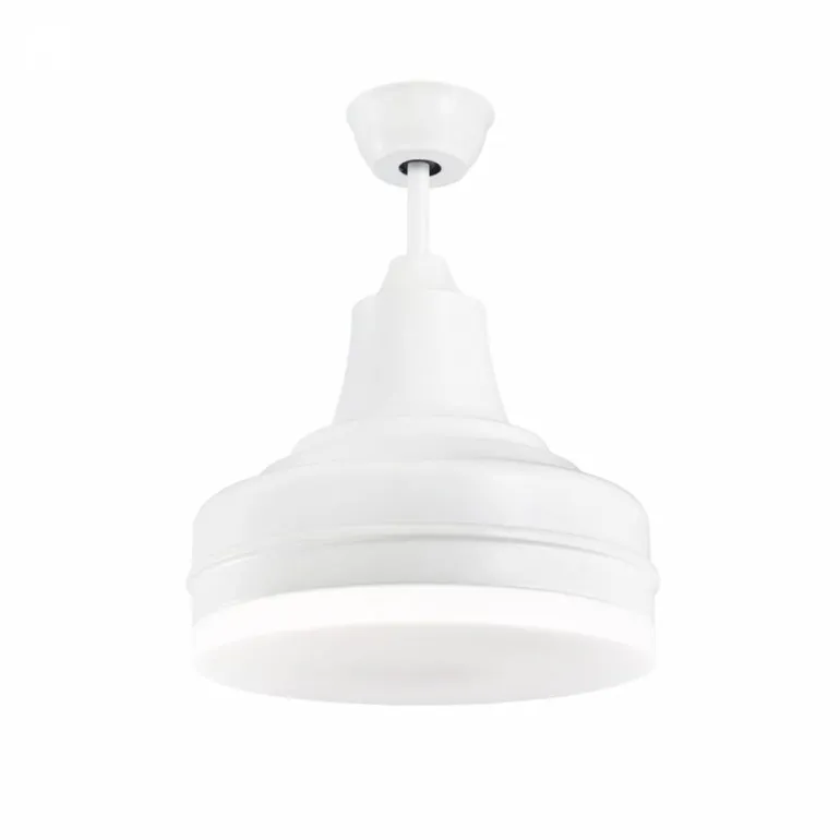 Ventilador de techo Bell blanco LED 55w 3CCT acabado blanco estilo moderno aspas plegables motor DC 91cm Ø