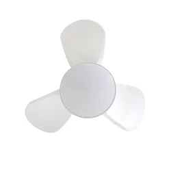 Ventilador de techo Blues blanco LED 24w 3CCT acabado blanco estilo moderno aspas acabado blanco motor DC 50cm Ø