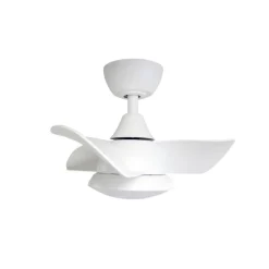 Ventilador de techo Blues blanco LED 24w 3CCT acabado blanco estilo moderno aspas acabado blanco motor DC 50cm Ø