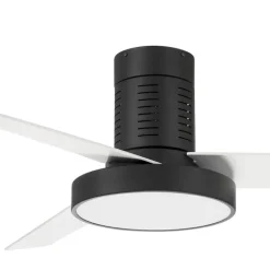 Ventilador de techo Boston negro LED 36w 3CCT acabado negro estilo moderno motor DC 132cm Ø