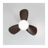 Ventilador de techo Byan negro/oscuro LED 18w 3CCT acabado negro aspas efecto madera tono oscuro estilo moderno motor DC 60cm Ø