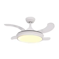 Ventilador de techo Camel LED 36w 3CCT acabado blanco estilo moderno aspas plegables motor DC 92cm Ø
