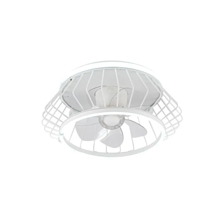 Ventilador de techo Cobra blanco LED 50w 3CCT acabado metal blanco estilo moderno motor DC plafón con ventilador 50cm Ø
