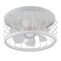 Ventilador de techo Cobra blanco LED 50w 3CCT acabado metal blanco estilo moderno motor DC plafón con ventilador 50cm Ø