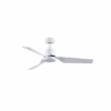 Ventilador de techo Ekos blanco LED 15w 3CCT acabado blanco estilo moderno motor DC 132cm Ø