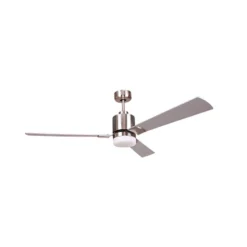 Ventilador de techo Indico LED 15w 4000k acabado níquel estilo moderno motor AC 122cm Ø