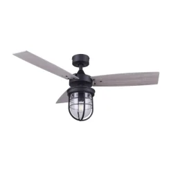 Ventilador de techo K2 1xE27 acabado negro estilo rústico motor AC 107cm Ø