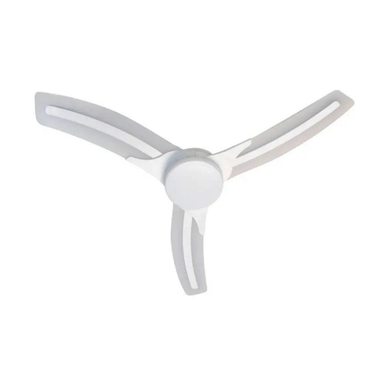 Ventilador de techo Lighter LED 24w 3CCT acabado blanco estilo moderno aspas con luz motor DC 132cm Ø