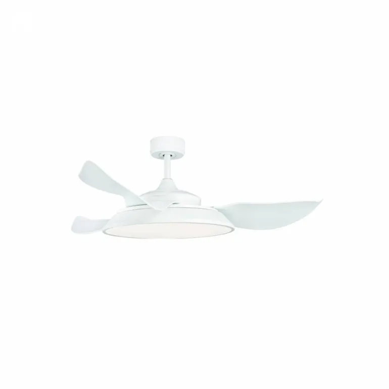 Ventilador de techo Lince LED 55w 3CCT acabado blanco estilo moderno motor DC 106cm Ø