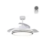 Ventilador de techo Lous blanco LED 35w 3CCT acabado blanco estilo moderno aspas plegables motor DC 106cm Ø