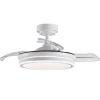 Ventilador de techo Martina blanco LED integrado 46w 3CCT acabado blanco estilo moderno aspas plegables motor DC 92cm Ø
