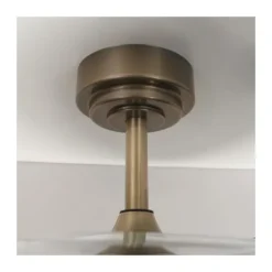 Ventilador de techo Martín cuero LED 72w 3CCT acabado oro envejecido estilo moderno aspas plegables motor DC 106cm Ø