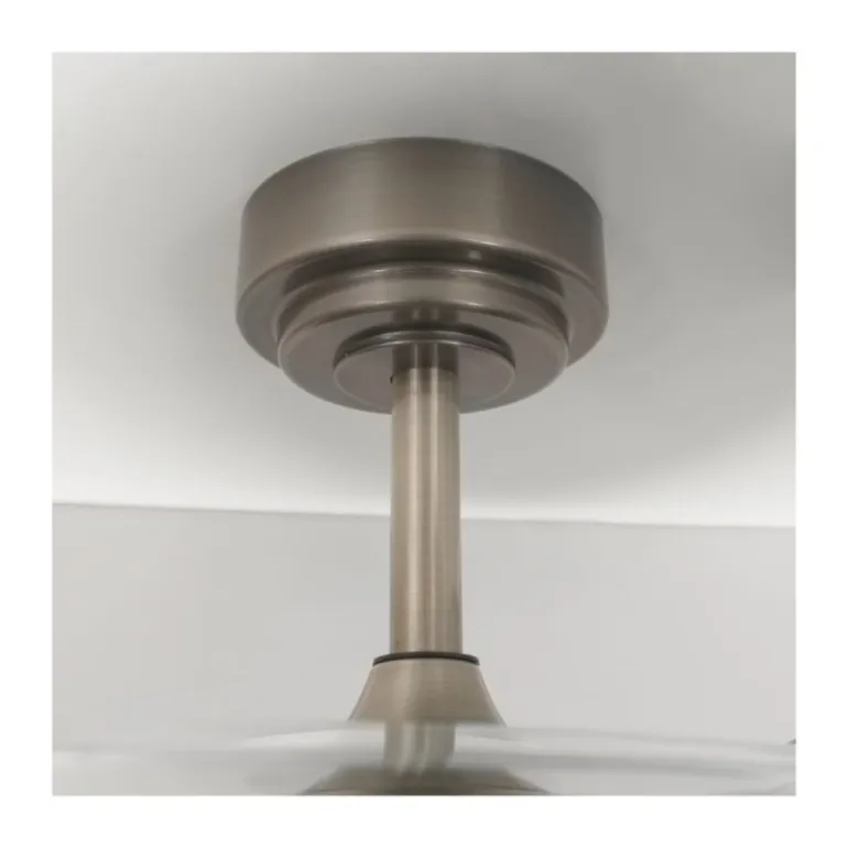 Ventilador de techo Martín níquel 72w LED integrado 3CCT acabado níquel estilo moderno aspas plegables motor DC 106cm Ø