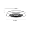 Ventilador de techo Moli LED 32w 3CCT acabado blanco estilo moderno plafón ventilador motor DC 50cm Ø