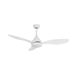 Ventilador de techo Stel blanco LED 20W 3CCT acabado blanco estilo moderno motor DC 120cm Ø