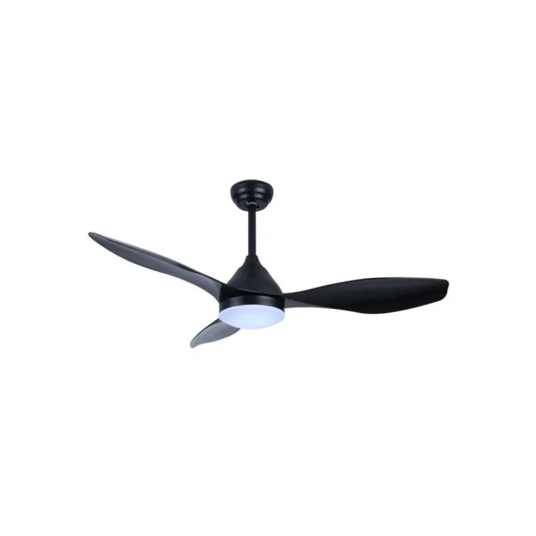 Ventilador de techo Stel negro LED 20W 3CCT acabado negro estilo moderno motor DC 120cm Ø