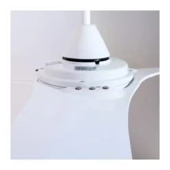 Ventilador de techo Storm IP44 Sin luz acabado blanco motor AC 3 velocidades para exterior 132cm Ø