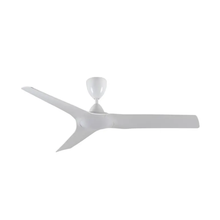 Ventilador de techo Storm IP44 Sin luz acabado blanco motor AC 3 velocidades para exterior 132cm Ø