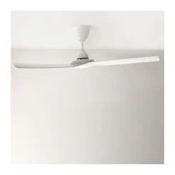 Ventilador de techo Storm IP44 Sin luz acabado blanco motor AC 3 velocidades para exterior 132cm Ø