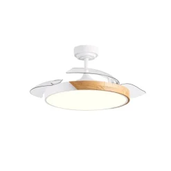 Ventilador de techo Taoro blanco LED 72w 3CCT acabado blanco estilo moderno aspas plegables motor DC 106cm Ø