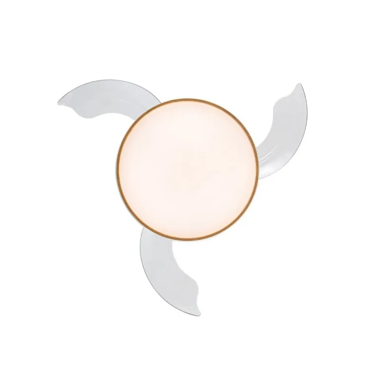 Ventilador de techo Venus Mini blanco/haya LED 46w 3CCT acabado blanco/haya estilo moderno aspas plegables motor DC 92cm Ø