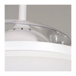 Ventilador de techo Vera Blanco Mini LED 40w 3CCT acabado blanco estilo moderno aspas plegables motor DC 91cm Ø